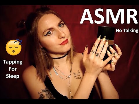[ASMR] Tapping For Sleep and Relaxation  ⁓  Long Nails Tattoos and Jewellery (No Talking)