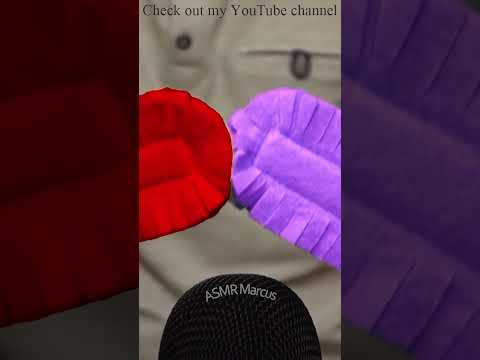 ASMR Brushing These Soft Material Window Blind Pads On The Microphone #short