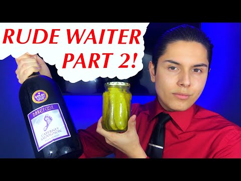 [ASMR] Rude Waiter Role Play Part 2! (Fancier Tingles!)