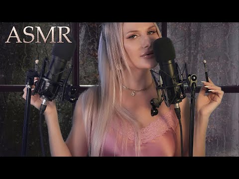 ASMR 💜 Breathy Whispers in Your Ears, Slow Mic Scratching and Ambience Sounds ✨😴