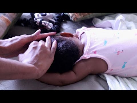 Baby ASMR😍 Gentle Back Rub, Arm and Leg Massage + Hair Play (Whisper + Fabric sounds)