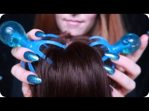 ASMR 💙 Brain-Melting Hair & Scalp Massage, Brush, and Scratch for Stress Relief (No Talking)