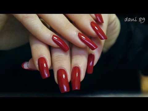 .♦. My hair & a red perfect manicure in: close-up .♦. Hand-Movements .♦.