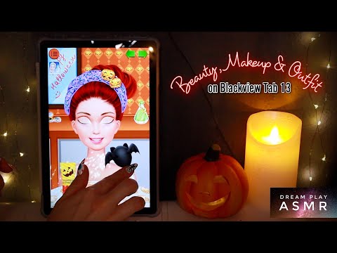 ★ASMR★ Halloween 🎃 Beauty Treatment & Makeup 💅🏻 on Blackview Tablet 13 | Dream Play ASMR