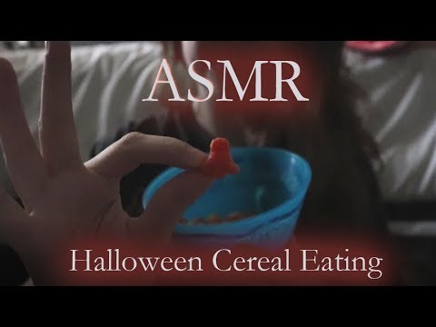ASMR Halloween Cereal Eating - No Talking - Crunching, Mouth Sounds