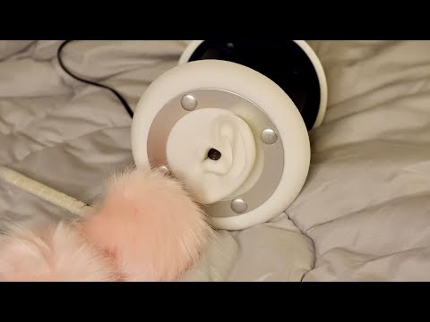 ASMR Fluffy Brushing Your Ears No Talking / Repeat Black Screen