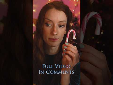 ASMR  🍭 Santa's Elf Cleans Your Ears 👂 #asmr #shorts #shortvideo | Up-Close Whispers