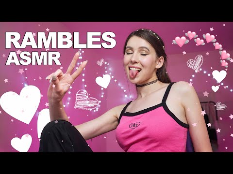 ASMR | Upclose Whispering, Rambling, Wet & Cupped Mouth Sounds + Gum 🌸