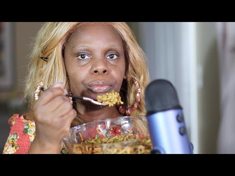 TRYING GRILLERS CRUMBLES NOODLE ASMR EATING SOUNDS