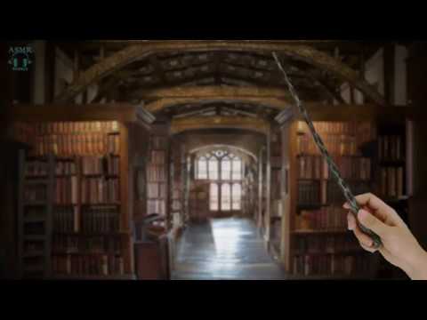 Hogwarts Library [ASMR] Harry Potter Ambience / Relaxing Page Flipping & Book Sounds