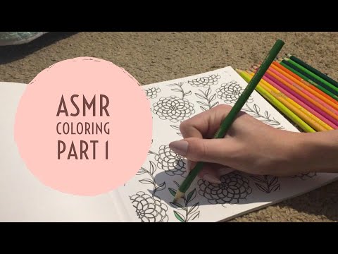 [ASMR] Color With Me (tapping, tracing, pencil coloring, page turning)(No Speaking)