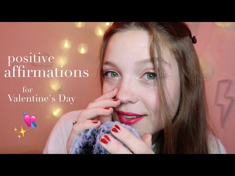 ASMR | Positive Affirmations for Valentines Day (Personal Attention, Fluffy Mic Scratching)