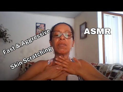 FAST and AGGRESSIVE ASMR scratching, hitting, rubbing 🤐without talking⚡ skin scratching, tapping
