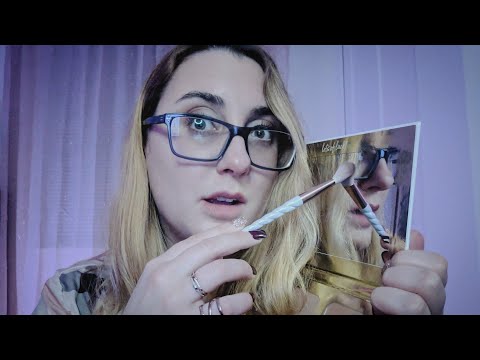 ASMR Fast Chaotic Makeup Roleplay (spit painting, aggressive, lofi, personal attention)