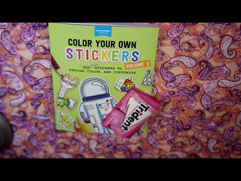 Page Turning 600 Stickers Book ASMR Eating Sounds