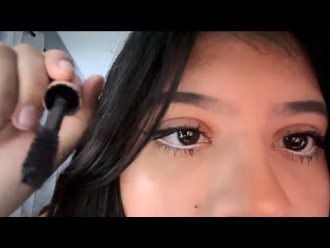 alt girl does your eyelashes while doing mouth sounds (asmr)