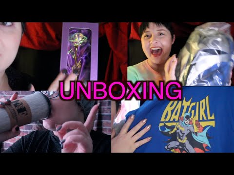 Unboxing Throne Gifts [Whispered] Lots of Tapping & Crinkles