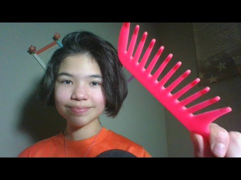ASMR Basic Personal Attention Triggers (Hair Styling, Lotion, Brushing)