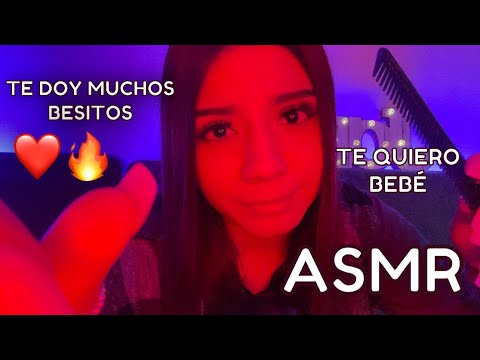 ASMR roleplay ESPAÑOL / Tu NOVIA TE DA MIMOS Y MUCHOS BESITOS para dormir