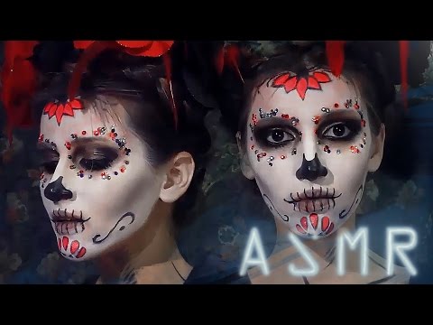 АСМР Мистер и Миссис Нежить - ролевая игра на Halloween (Макияж, personal attention)  ASMR