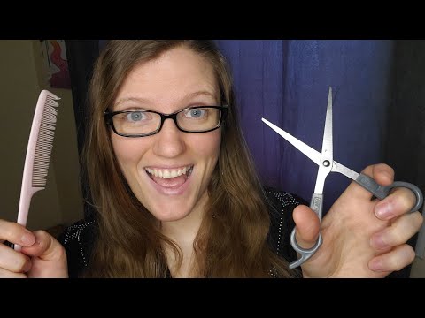 [ASMR] Haircut Roleplay (whispering, scissor sounds, spraying, tapping, & more)