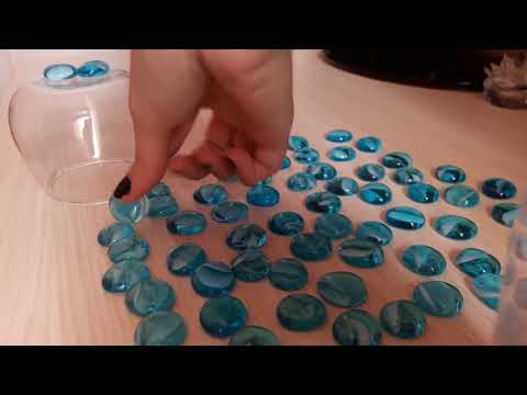 Video 12. Asmr Blue marbles (tapping, finger sounds and sorting)