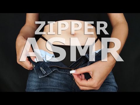 ASMR Jean Zipper Sounds and Scratching
