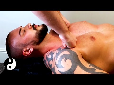 [ASMR] Deep Tissue Massage of Chest, Neck & Biceps with Pressure Point Work for Relaxation [Music]