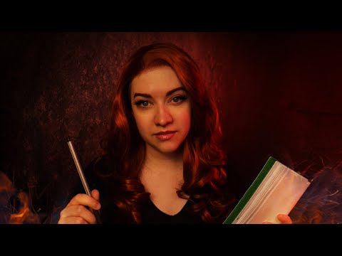 ASMR 😈 Welcome to Hell, I'm Your Receptionist (Writing Sounds, Measuring, Face Touching, etc)