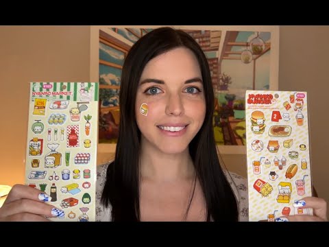(ASMR) Stickers and Face Touching |  Soft Spoken Roleplay