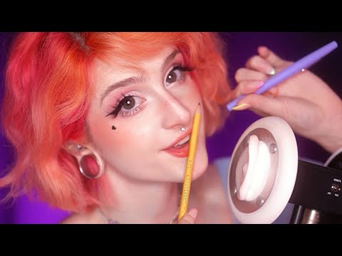 (ASMR Mouth Sounds) Pen + Pencil Chewing in Your Ears
