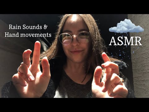Fast Hand Movements, Rain Sounds and Tapping ASMR (lowfi, no talking, outside)