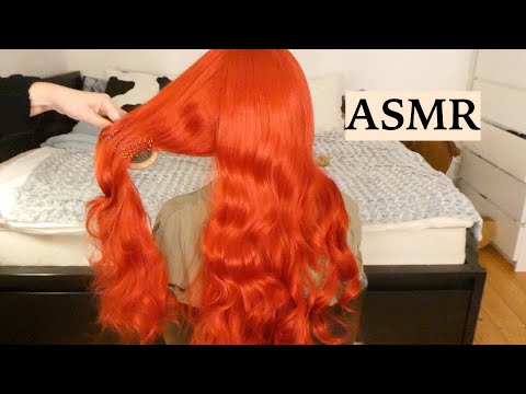 ASMR Red & Relaxing Hair Play ❤️ Hair Brushing/Detangling Sounds (No Talking)