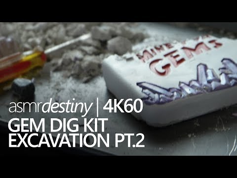 ASMR | ⛏ Gem Dig Kit Excavation Pt.2 for Relaxation! ⛏ (4K60)