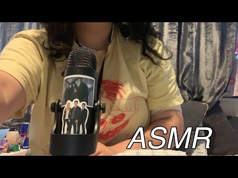 ASMR mic brushing/concealer sounds/whisper ramble!!