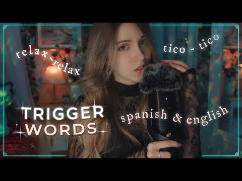 ASMR 1H ❤️ INTENSE TRIGGER WORDS BLUEYETI ✧ ENGLISH & SPANISH ✧ with visuals and sounds✨