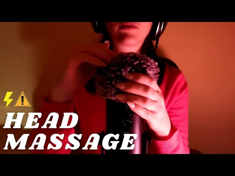 ASMR -  FAST AND AGGRESSIVE SCRATCHING massage | FLUFFY cover  INTENSE Sounds | tingly whispering
