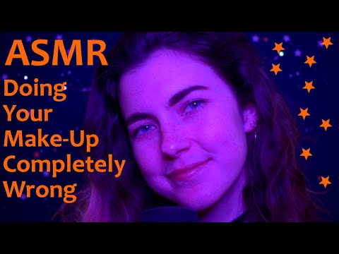 ASMR: Doing Your Make-Up Quick with ALL the Wrong Props! 💕 💕  [Whispered, Hand Sounds, Mouth Sounds]