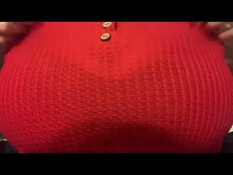 ASMR Up Close Fabric Scratching on Red ❤️ Shirt