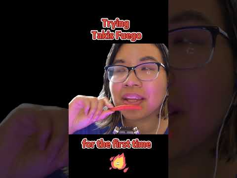 ASMR TRYING TAKIS FUEGO FOR THE FIRST TIME (Whispering) 🔥🌶️ #Shorts #takisfuego #mouthsounds