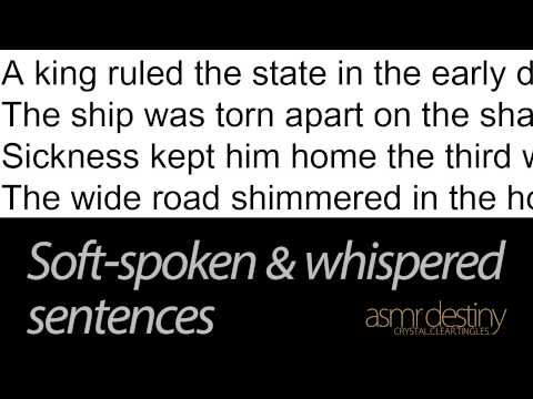ASMR Sentences (3D, binaural, ear-to-ear, soft spoken, whispered, sleep)