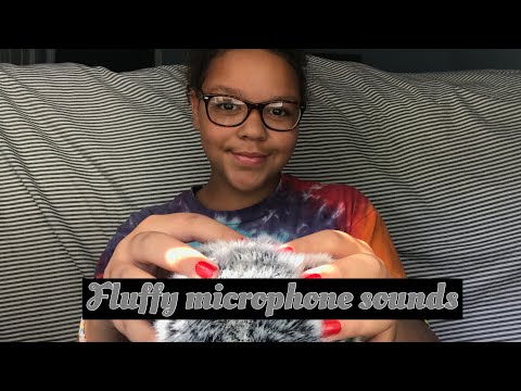 ASMR- fluffy microphone cover sounds 💕💙