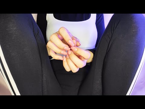 ASMR Leggings and Bra Fabric Scratching / Nails Relax Tapping No Talking