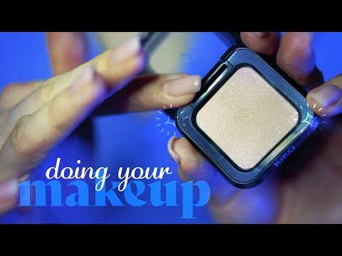 ASMR ~ Doing Your Makeup ~ Inaudible Whispers, Layered Sounds, Personal Attention, Closeup