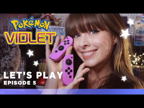 ASMR 💜 Pokemon Violet Let's Play Ep. 5 🎮~Cozy Whispered Gaming & Nintendo Switch Controller Clicks