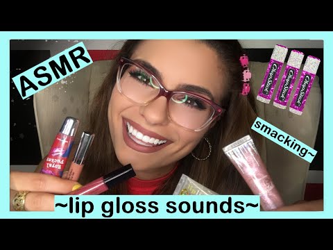 ASMR - Lip Gloss Application - Smacking Lips/Bottle Sounds