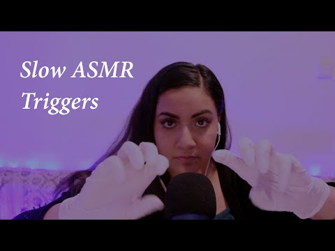 Slow ASMR triggers for sleep | mouth sounds, tapping, scratching and mic scratching