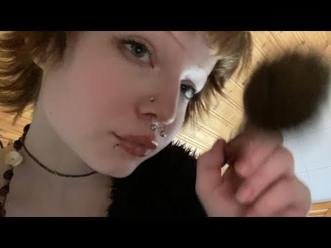 Quickly doing your makeup ASMR (up close, visual triggers)