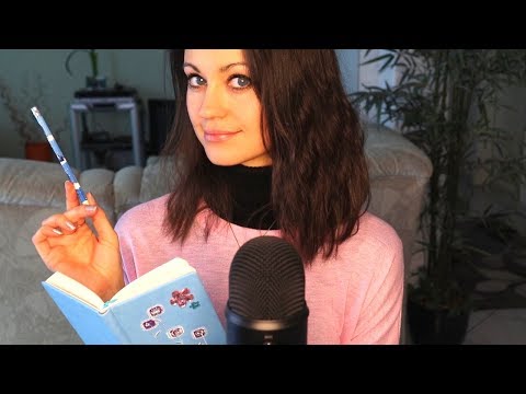[ASMR] Writing Sounds ~ Sharpen Pencil ~ Book Tapping ~ Paper Sounds