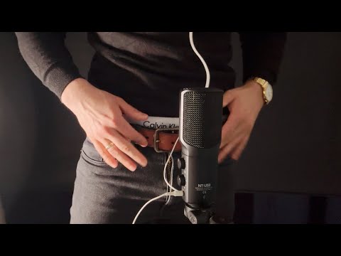 MAN'S BLACK STYLE * jeans scratching & tapping * ASMR